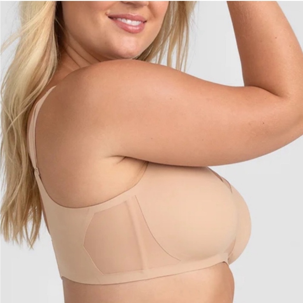 HoneyLove NWT Crossover Bra Sand Size Medium 36 B/C - Picture 3 of 9